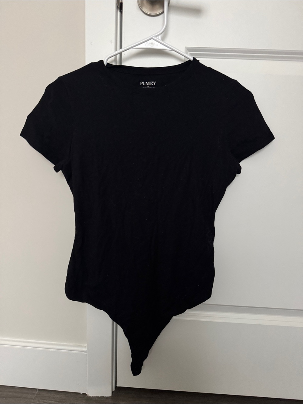 Pumiey Black Short Sleeve Bodysuit